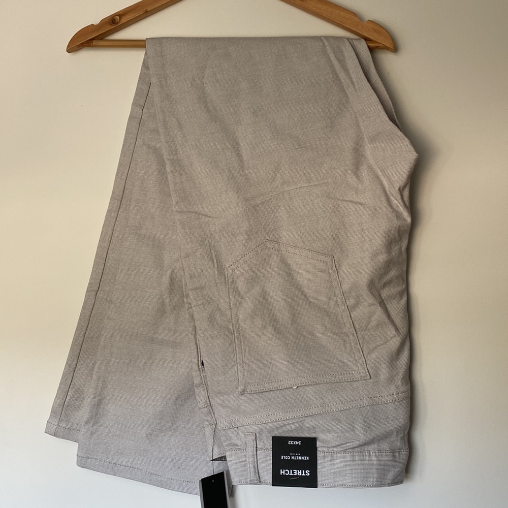 New Kenneth Cole New York 34x32 Pants Light Grey